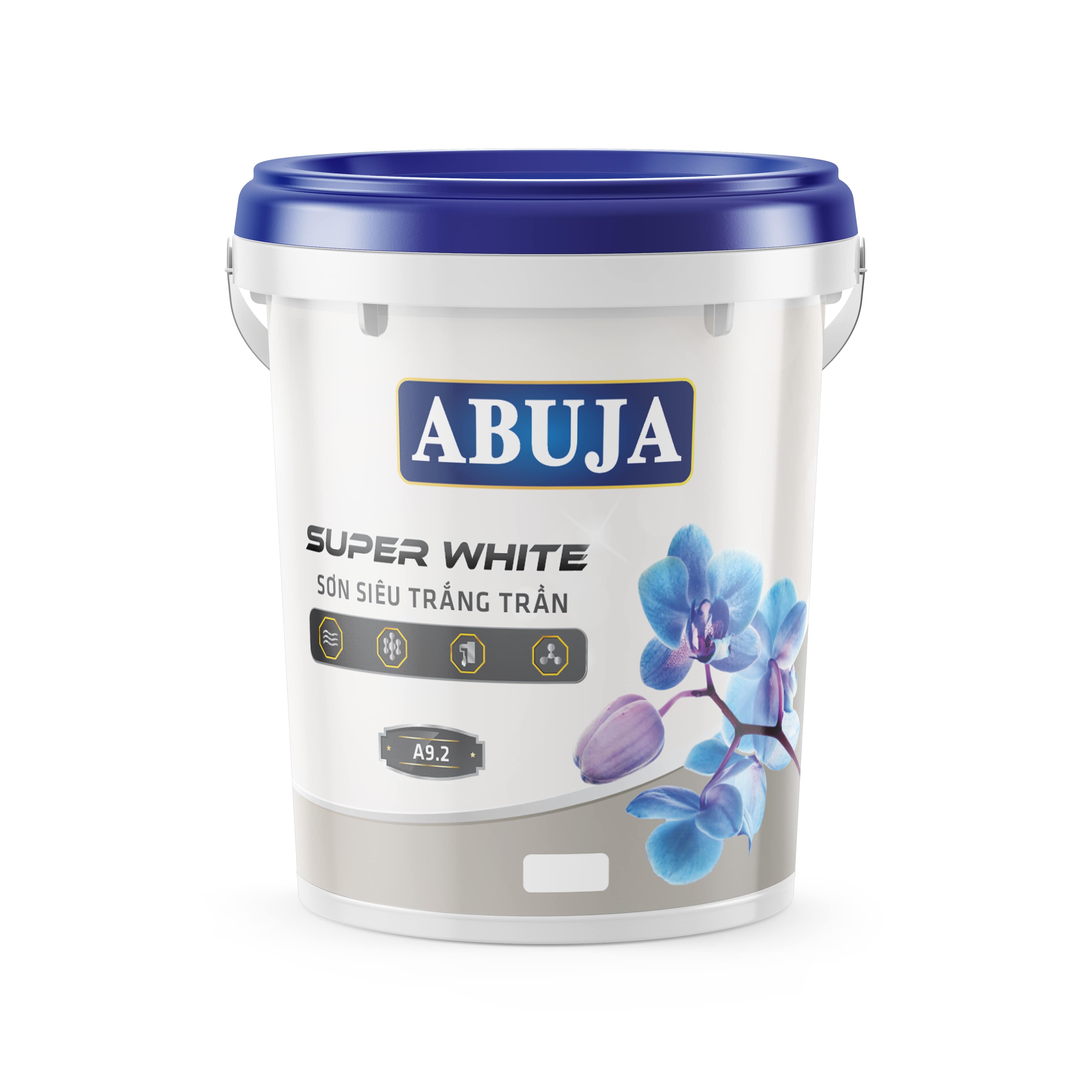 ABUJA SUPER WHITE: Sơn siêu trắng trần A9.2 - 22KG
