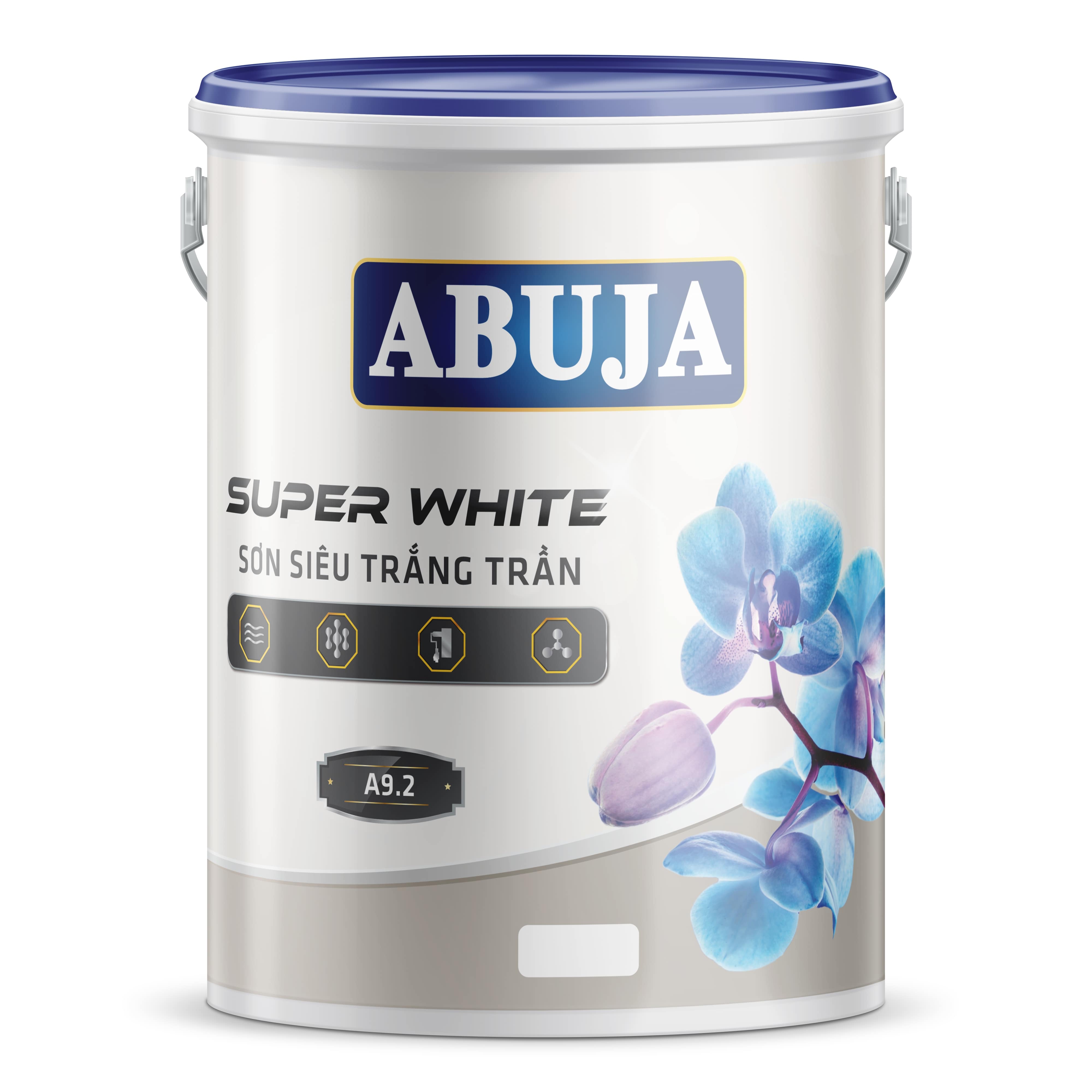 ABUJA SUPER WHITE: Sơn siêu trắng trần A9.2 - 6KG